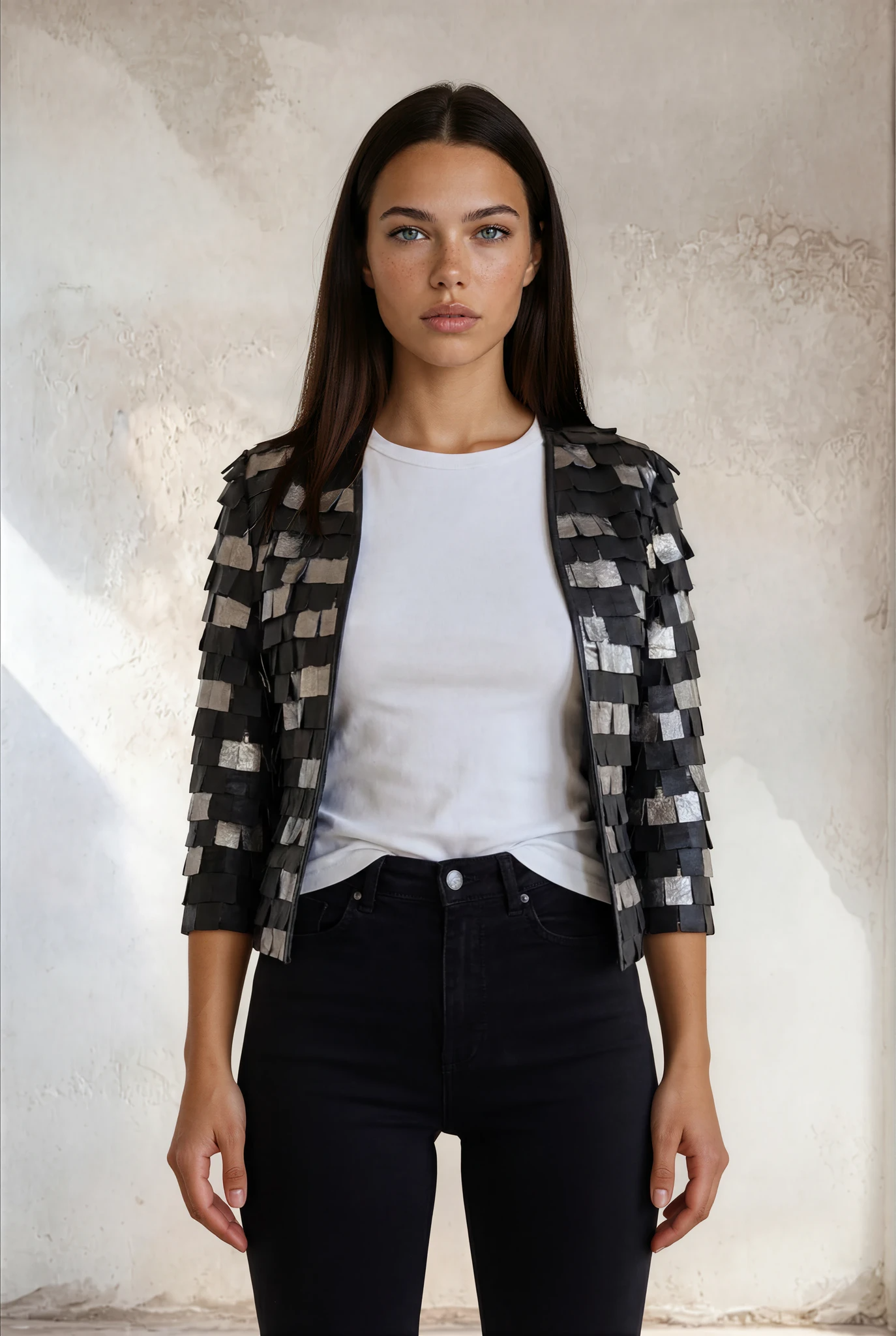 SQUARE FRINGE BOLERO
