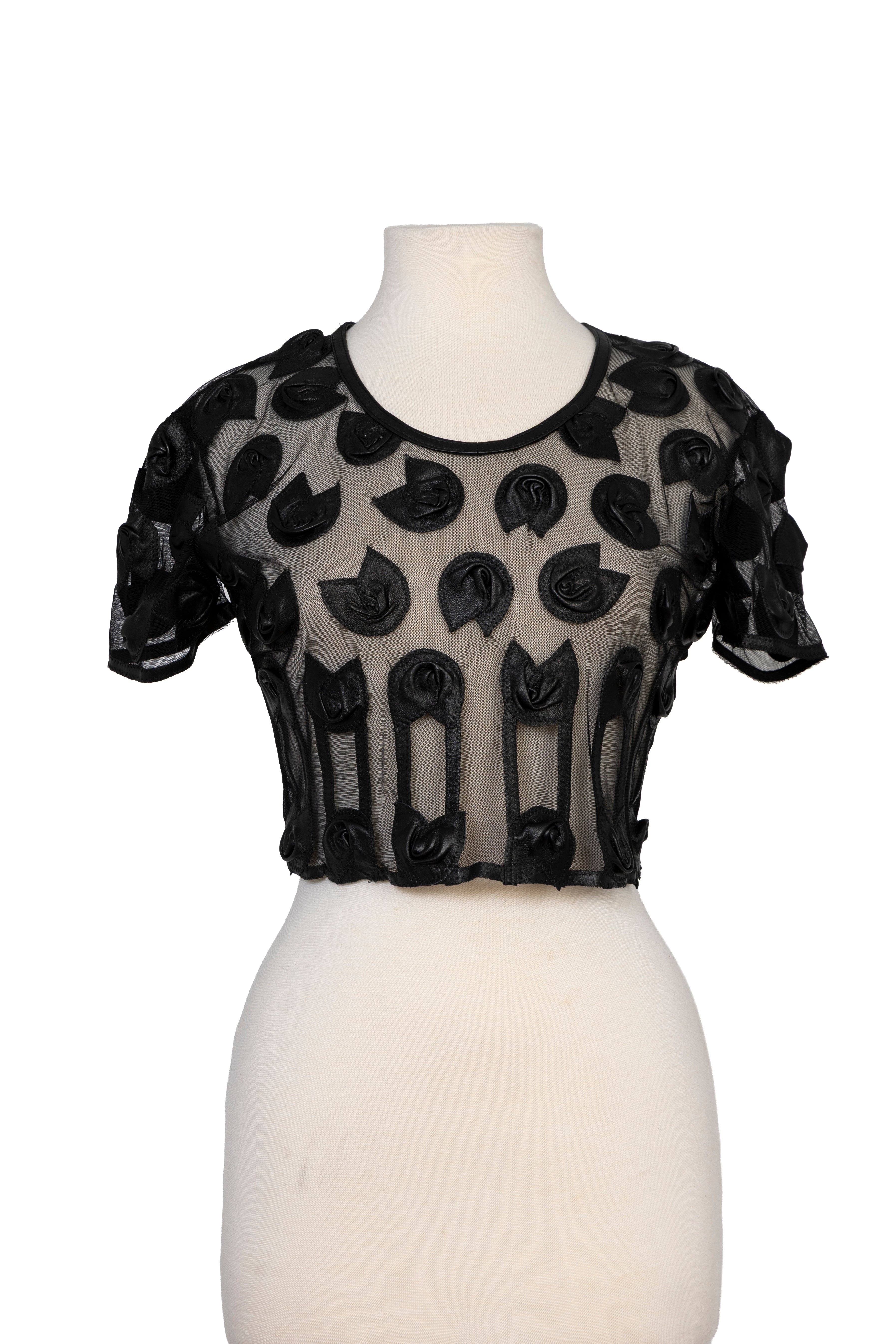 ROSALINDA CROP TOP BLACK