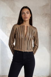 REGGIE - FITED SHORT JACKET CARAMEL