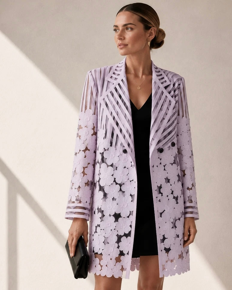 LIGHT LAVENDAR DAISY COAT