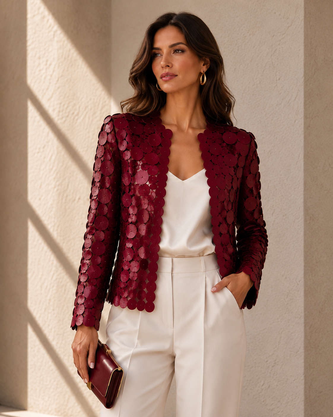 O JACKET BURGUNDY/WINE