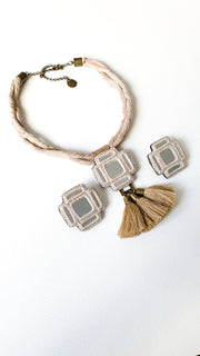 PANJDARI EARRINGS NECKLACE MIRROR SET