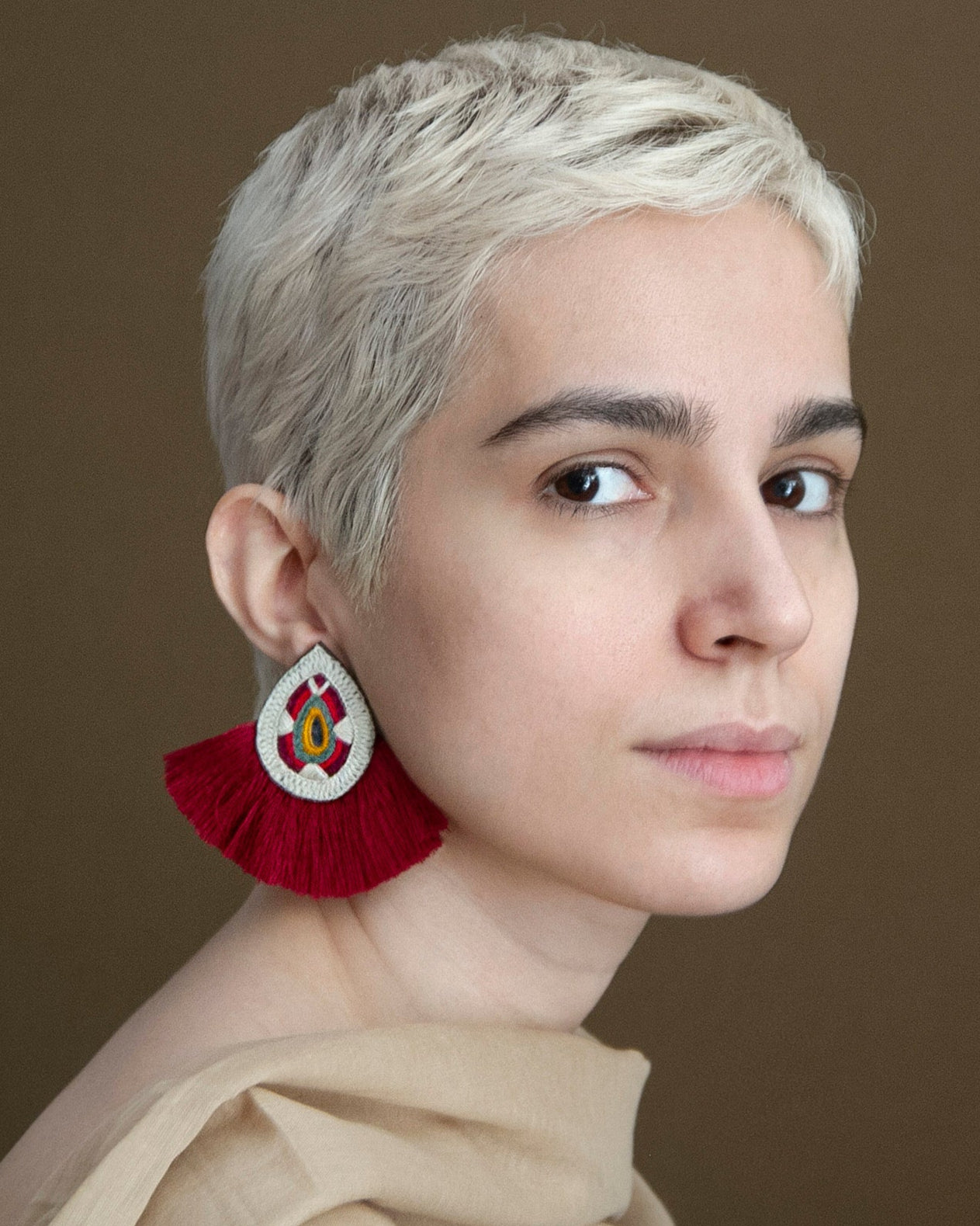 Earrings with tassel
