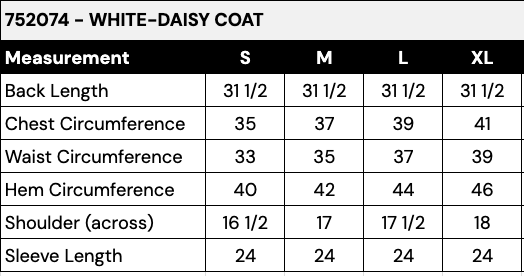 BLK/WHITE-DAISY COAT