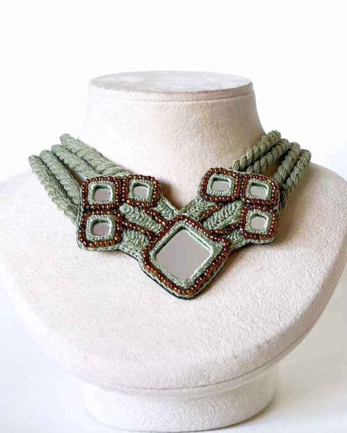 Necklace - mirror green