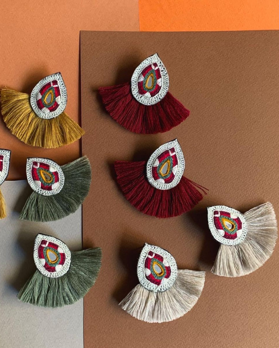 Earrings with tassel