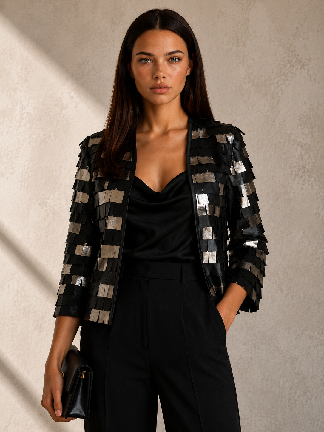 SQUARE FRINGE BOLERO