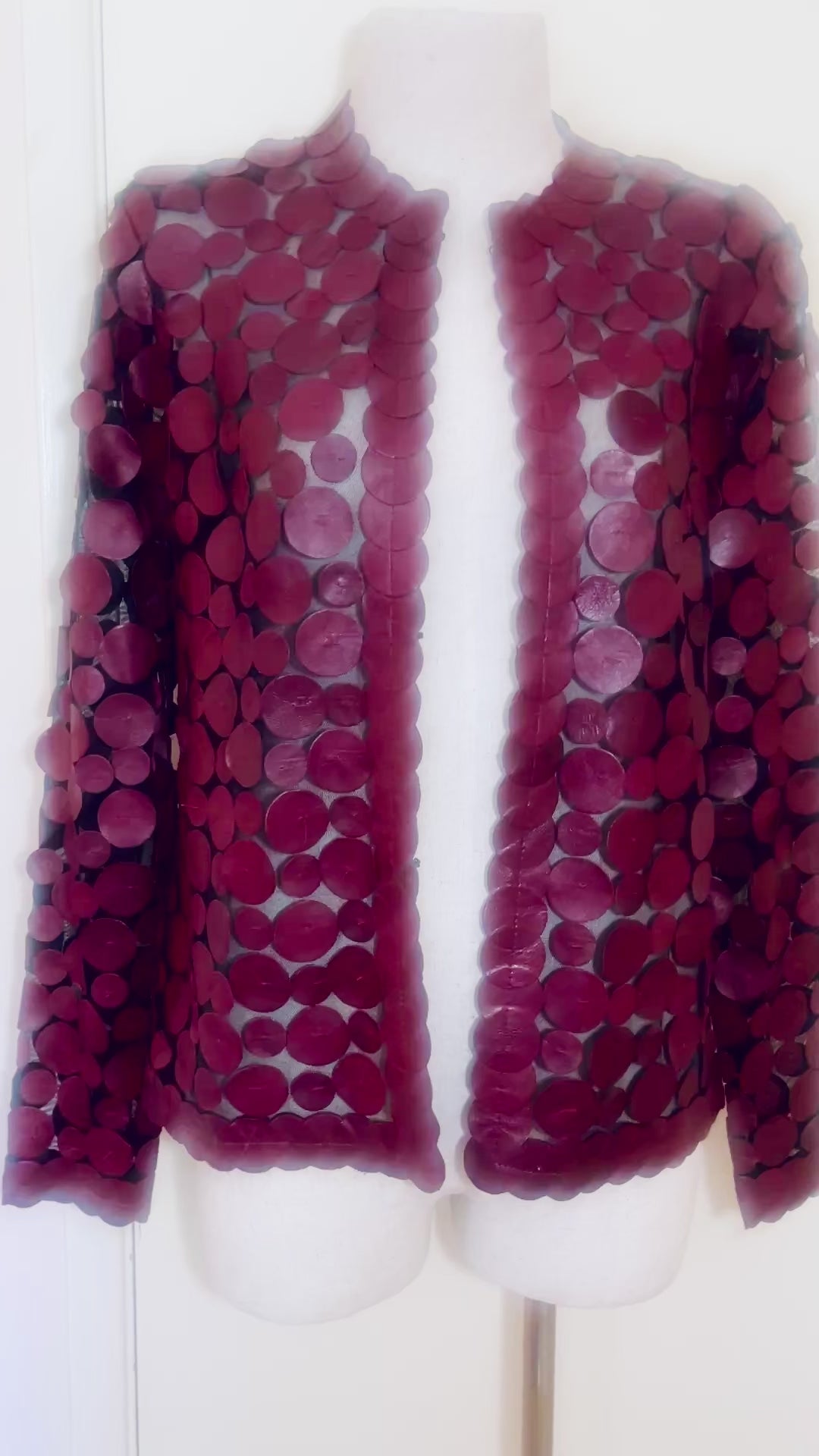 Load video: O JACKET BURGUNDY/WINE