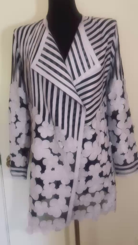 Load video: LIGHT LAVENDAR DAISY COAT